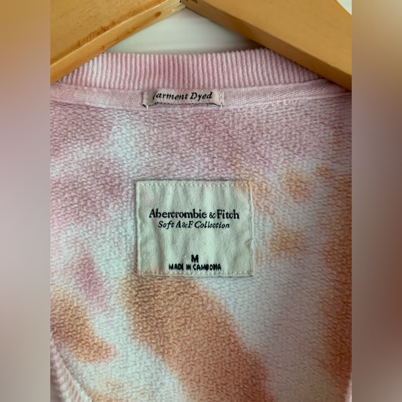 Abercrombie & Fitch Pink and Orange Tie-Dye Top M - Picture 3 of 4